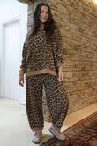 The Scamp Leopard Chillax Sweatshirt Camel